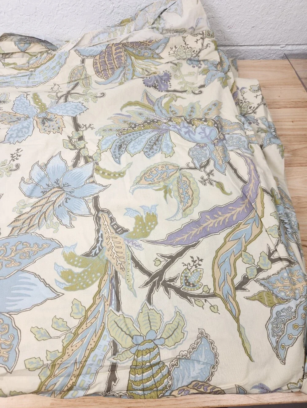 Pottery Barn Brigitte King Duvet Cottagecore Paisley Floral 100% Cotton NOS